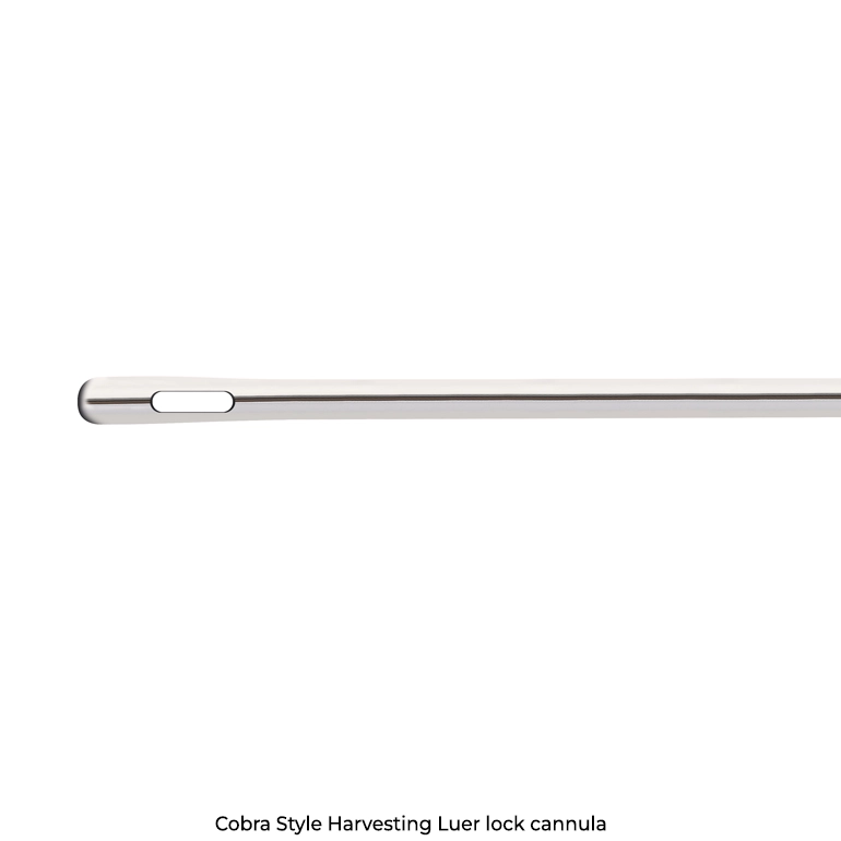 Cobra Style Harvesting Luer lock cannula