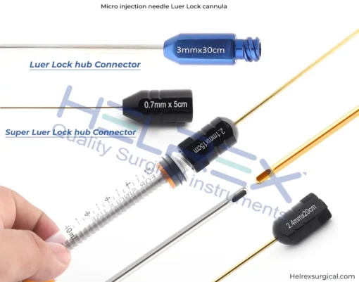 Micro injection needle Luer Lock cannula
