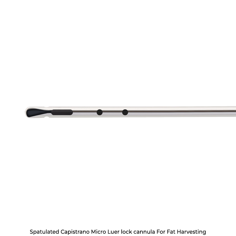 Spatulated Capistrano Micro Luer lock cannula For Fat Harvesting