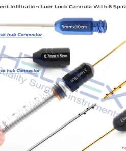 Tumescent Infiltration Cannula With 6 Spiral Holes