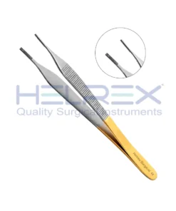 Brown-Adson 12.0 cm, cross serrated, Brown teeth, TC 15.0 cm