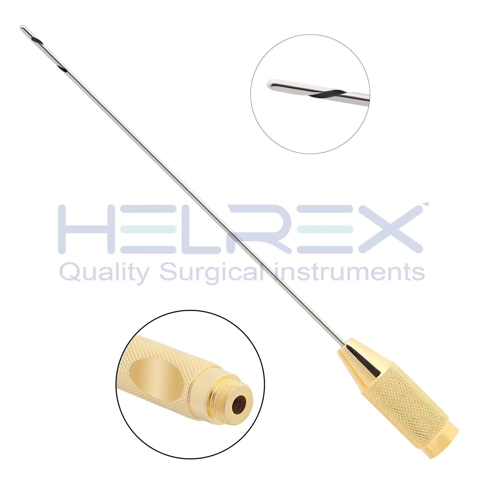 Liposuction Candy Cane Nouvag Cannula of threaded hub