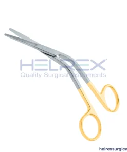 Plastic surgery Fomon Serrated Hard-Line Tungsten Carbide Scissors 5-1/2″ (14cm), Angled