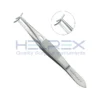 Green Fixation Forceps 10.0 cm, 5 mm Tip,