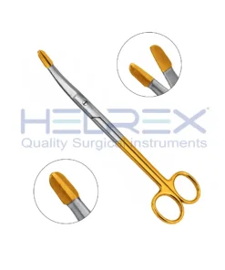 Solz Gold Tip Scissors - Curved Strong Double Beveled Blades